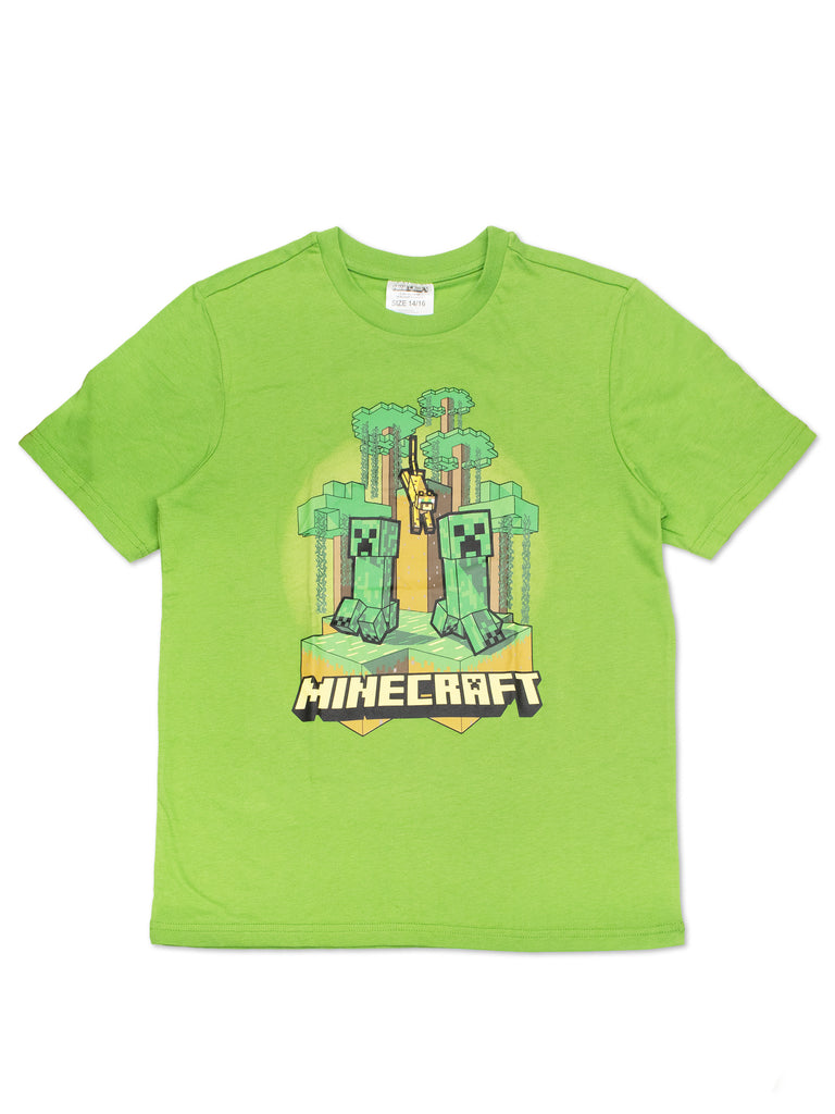 Minecraft Boys Pajamas Short Sleeve Kids PJs 2pc Set