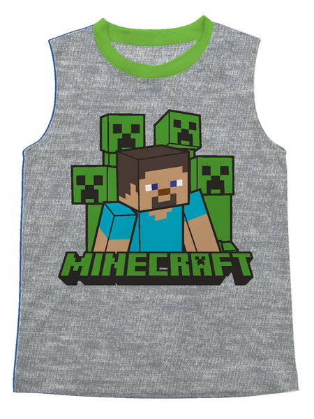 Minecraft Boys Tee and Short Outfit 3PC Clothing Sets, 4-7, Green - FPI Ventures