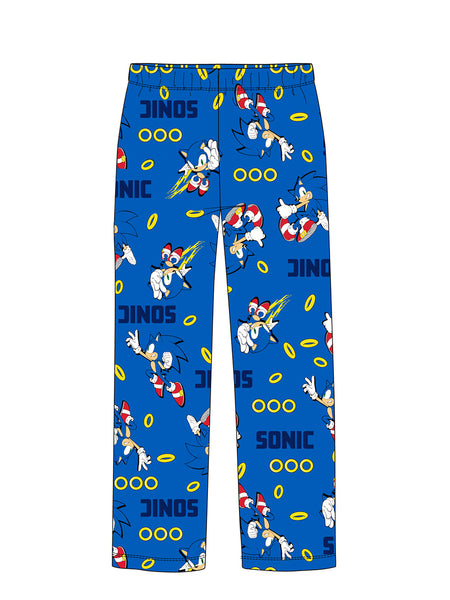Sonic the Hedgehog Boys' Pajama Set Kids 2pc Fleece PJs, 4-10, Blue - FPI Ventures