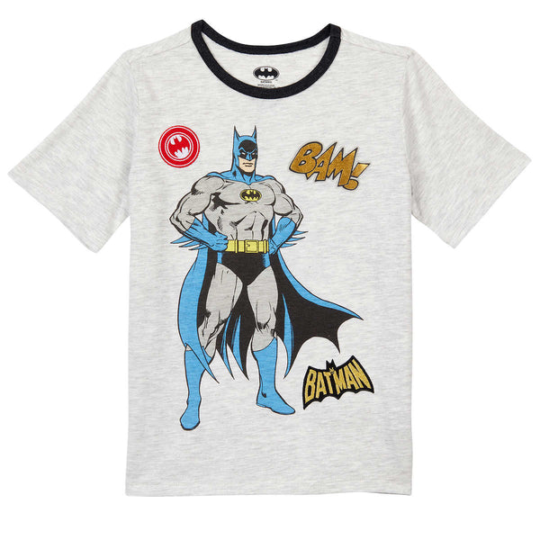 Batman Boys' 3-Piece Fleece Set - Hoodie, Tee & Jogger Pant - Dark Gray - Size 2T-6 - FPI Ventures
