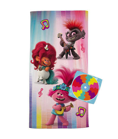 Trolls World Tour 2-Piece Bath Towel and Wash Cloth Set, 100% Soft Terry Cotton - FPI Ventures