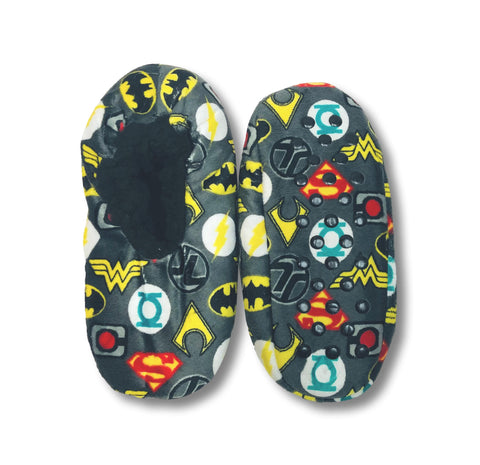 Batman Boys Slippers Fuzzy Slipper Socks for Kids - FPI Ventures