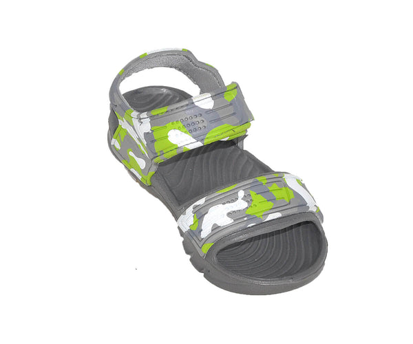 Boys' Camo Sandal Shoe - Colors Red/Grey, Green/Grey, and Blue/Grey - Sizes 11.5-4 (Little/Big Boys) - FPI Ventures
