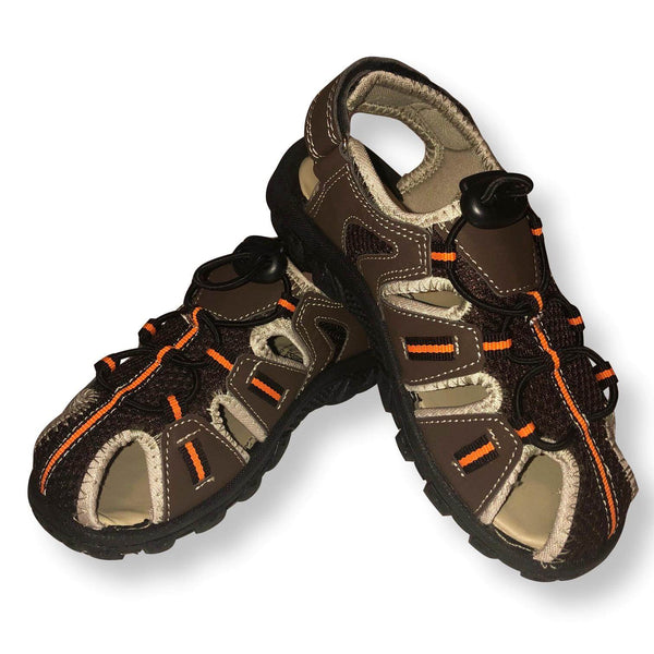 Boys Sandals Closed Toe Hiking Shoe Toddler, Little and Big Kids Sports Sandal, Black/Blue,Gray,Black,Brown,Black/Red,Gray/Green Size 1-13 - FPI Ventures