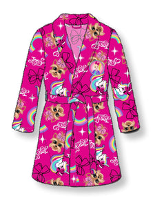 Jojo Siwa Girls' Pajama Robe Plush Velvet Fleece Bathrobe, 4-10, Pink - FPI Ventures