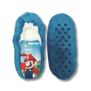 Mario Boys Slippers Fuzzy Moccasin House Shoes for Kids - FPI Ventures