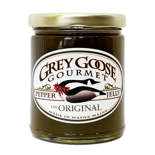Great Tasting Maine Pepper Jelly, Small Batch and All-Natural, Produced by Family-Owned Grey Goose Gourmet, 9 Ounce Glass Jar - FPI Ventures