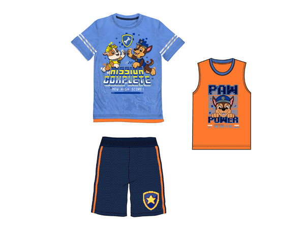 PAW Patrol Boys Toddler Tee and Short Outfit Kids 3PC Clothing Sets, 2T-7 - FPI Ventures