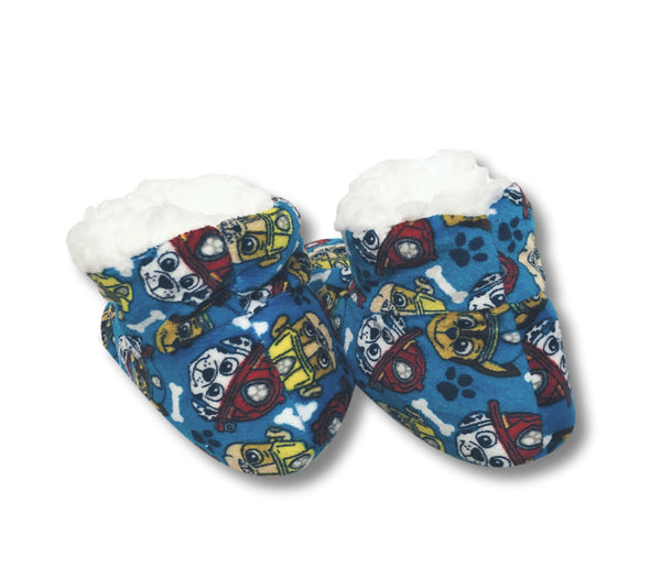 Paw Patrol Toddler Slipper Booties for Boys Fuzzy Kids House Shoes - FPI Ventures