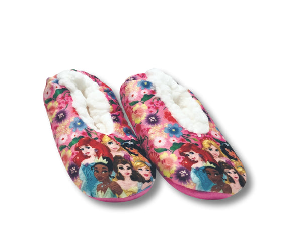 Disney Princess Girls Slippers Fuzzy Slipper Socks for Toddlers and Kids - FPI Ventures