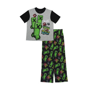 Minecraft Boys Pajamas Short Sleeve Kids PJs 2pc Set - FPI Ventures