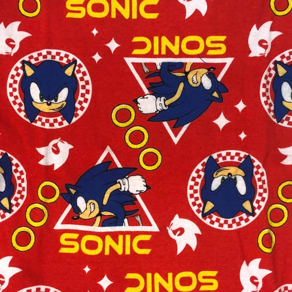 Sonic the Hedgehog Cotton Pajamas for Boys Short Sleeve Kids PJs 4 Piece Set - FPI Ventures