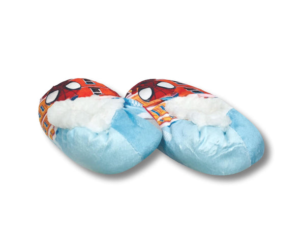 Spider-Man Boys Slippers Fuzzy Slipper Socks for Toddlers and Kids - FPI Ventures