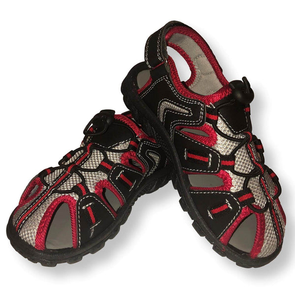 Boys Sandals Closed Toe Hiking Shoe Toddler, Little and Big Kids Sports Sandal, Black/Blue,Gray,Black,Brown,Black/Red,Gray/Green Size 1-13 - FPI Ventures