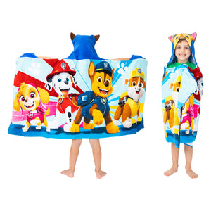 PAW Patrol Kids Bath and Beach Hooded Towel Wrap, 100% Cotton - FPI Ventures