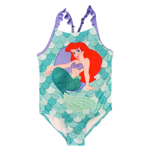 Ariel Girls Swimsuit The Little Mermaid One Piece Bathing Suit - FPI Ventures