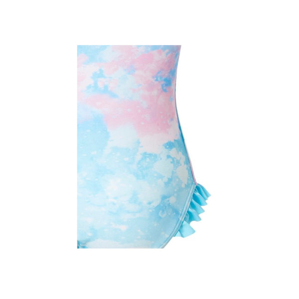 Ariel Tie Dye Swimsuit Girls One Piece Bathing Suit for Kids - FPI Ventures