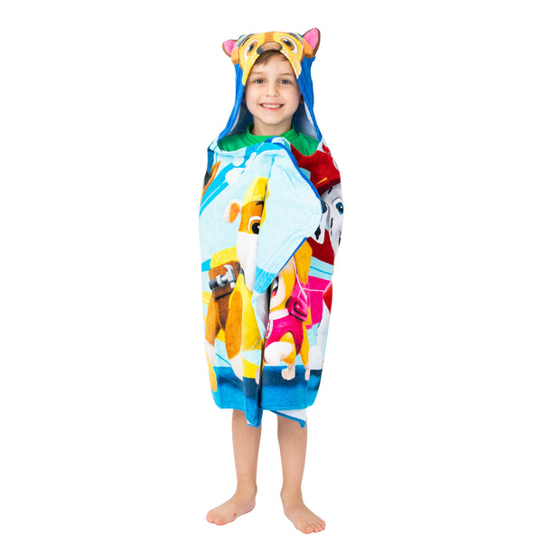 PAW Patrol Kids Bath and Beach Hooded Towel Wrap, 100% Cotton - FPI Ventures