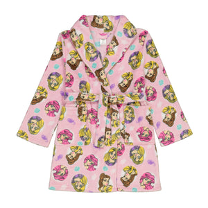 Disney Princess Girls Pajama Robe Plush Velvet Fleece Bathrobe, 4-10, Pink - FPI Ventures