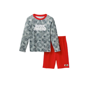 Mario Pajamas for Boys Super Mario Long Sleeve Kids PJs 2 Piece Sleep Set - FPI Ventures