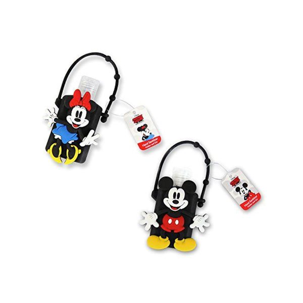 Mickey and Minnie Mouse Kids Hand Sanitizer Holder Sets with 1 oz Refillable Hand Sanitizer Bottles 2 Pack or 1 Pack - FPI Ventures