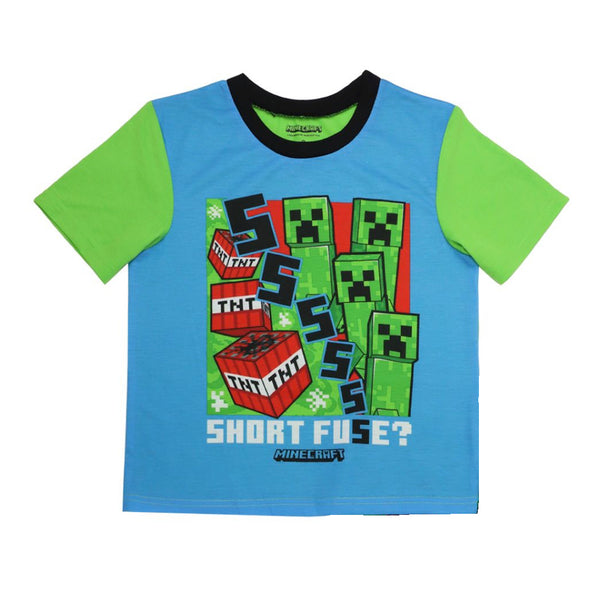 Minecraft Boys Pajamas Short Sleeve Kids PJs 2pc Set - FPI Ventures