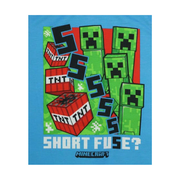 Minecraft Boys Pajamas Short Sleeve Kids PJs 3pc Set Sizes 6-12 - FPI Ventures