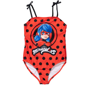 Miraculous Ladybug Girls Swimsuit One Piece Bathing Suit for Kids Red - FPI Ventures