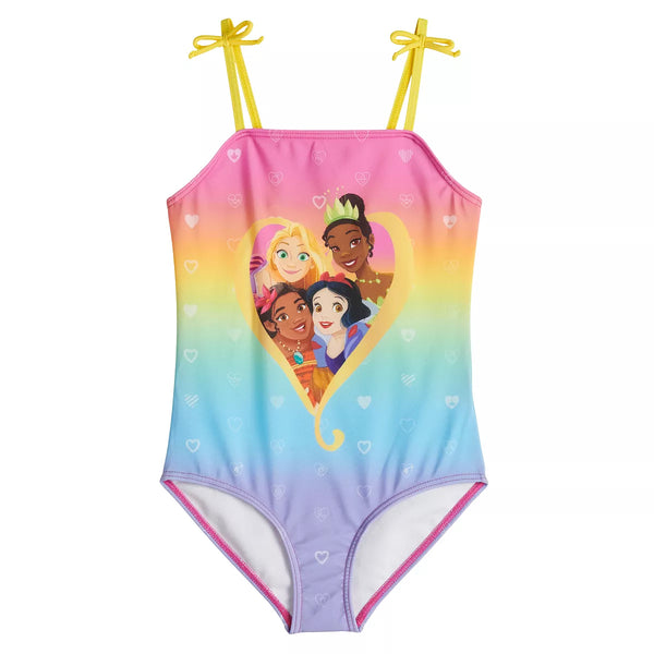 Disney Princess Girls Swimsuit One Piece Bathing Suit for Kids - FPI Ventures