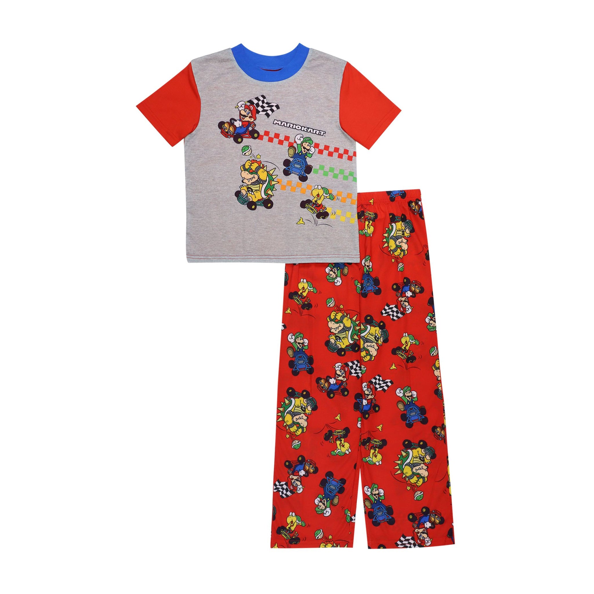 Mario Kart Boys Pajamas Short Sleeve Kids PJs 2pc Set - FPI Ventures