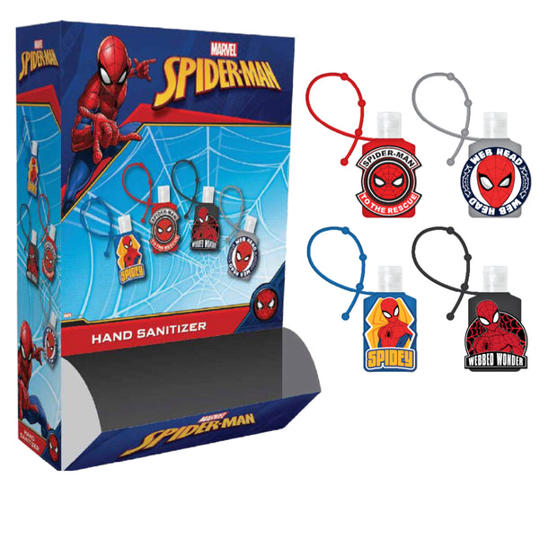 Spiderman Kids Hand Sanitizer Holder Set with 1 oz Refillable Hand Sanitizer Bottles 2 Pack or 4 Pack - FPI Ventures