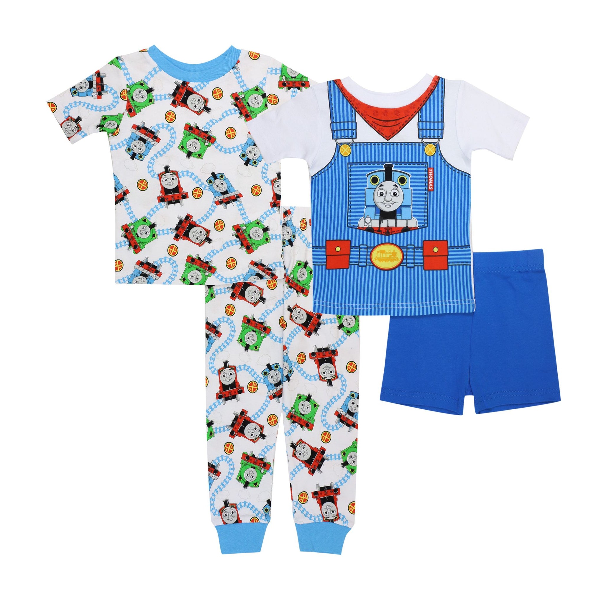 Thomas the Train Toddler Boys Pajamas Short Sleeve Cotton PJs for Kids 4pc - FPI Ventures