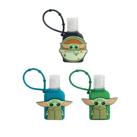Baby Yoda Kids Hand Sanitizer Holder Set with 1 oz Refillable Hand Sanitizer Bottles 3 Pack - FPI Ventures
